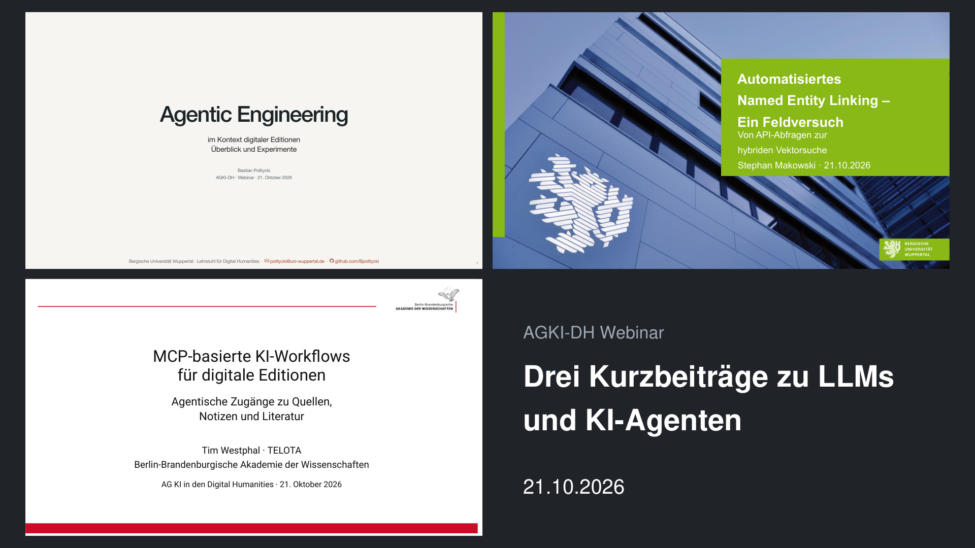 Drei Kurzbeiträge zu LLMs und KI-Agenten